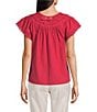 Nurture Petite Size Flutter Sleeve V-Neck Top - Image 2