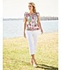 Nurture Petite Size High Rise Slim Cropped Pants, Color:White - Image 4