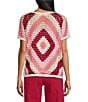 Nurture Petite Size Short Sleeve Crochet Pullover - Image 2
