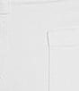 Nurture Petite Size Slub Stretch Denim High Rise Cropped Straight Leg Pants - Image 4