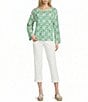 Nurture Petite Size Slub Stretch Denim High Rise Cropped Straight Leg Pants - Image 3