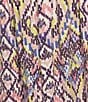 Nurture Petite Size V-Neck Short Sleeve Midi Dress, Color:Purple Ikat - Image 3