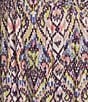 Nurture Plus Size V-Neck Short Sleeve Midi Dress, Color:Purple Ikat - Image 3
