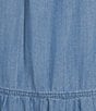 Nurture Plus Size 3/4 Sleeve V-Neck Ruffle Tiered A-Line Dress, Color:Blue - Image 3
