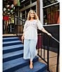 Nurture Plus Size Crop Palazzo Pants, Color:Light Medium Blue - Image 4