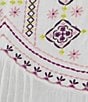 Nurture Plus Size Embroidered V-Neck Elbow Puff Sleeve Top, Color:White Sand - Image 4