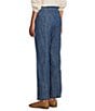 Nurture Lyocell Blend Pull-On Relaxed Straight Leg Pants, Color:Deep Indigo - Image 4
