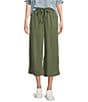 Nurture Pull-On Wide Leg Crop Pants, Color:Light Olive - Image 1