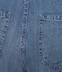 Nurture Pull-On Wide Leg Crop Pants, Color:Medium Blue - Image 4