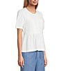 Nurture Ruched Short Sleeve Crew Neck Top - Image 3