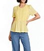 Nurture Ruched Short Sleeve Crew Neck Top - Image 1