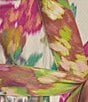 Nurture Short Sleeve Belted Faux Wrap V-Neck Dress, Color:Rose Violet Ikat Mix - Image 3
