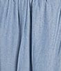 Nurture Short Sleeve Crew Neck Curved Yoke Top, Color:Light Blue - Image 4