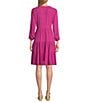 Nurture V-Neck 3/4 Sleeve Tier Dress, Color:Rose Violet - Image 2