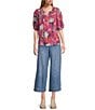 Nurture Wide Leg Crop Pants, Color:Light Blue - Image 3