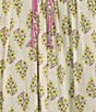 Nurture Woven Geo Mix Pattern Elbow Sleeve Top, Color:Creme Geo Mix - Image 4
