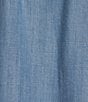 Nurture Woven Short Sleeve Ruffle V-Neck Top, Color:Blue - Image 5
