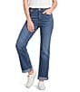 NYDJ Marilyn Denim High Rise Straight Leg Ankle Length Triple Stitching Jeans - Image 1