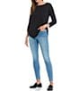 Color:Clean Brookes - Image 3 - Ami High Rise Stretch Denim Skinny Jeans