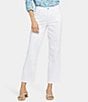 Color:Optic White - Image 1 - Bailey Relaxed Straight Leg High Rise Ankle Length Denim Jeans