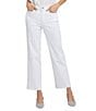 NYDJ Bailey Stretch Denim Lift Tuck® High Rise Straight Leg Jeans, Color:Optic White - Image 1
