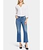 Color:Fairmont - Image 4 - Barbara 5-Pocket Flare Frayed Hem Denim Ankle Bootcut Jeans