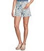 NYDJ Berkyn Denim Print HIgh Rise Relaxed Fit Shorts - Image 1