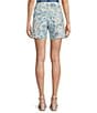 NYDJ Berkyn Denim Print HIgh Rise Relaxed Fit Shorts - Image 2