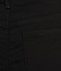 Color:Black - Image 5 - Briella Rolled-Cuff Mid Rise Stretch Denim Bermuda Shorts