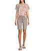 NYDJ Briella Stretch Denim Mid Rise Lift Tuck® Roll Cuff Shorts, Color:Grenada Mist - Image 3