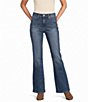 NYDJ Brooklyn Denim High Rise Wide Leg Boot Cut Full Length Jeans - Image 1