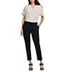 NYDJ Cassidy Ankle Pull-On Trouser Pants, Color:Black - Image 4