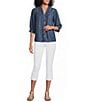 NYDJ Chloe Stretch Denim Straight Leg Capri Jeans - Image 5
