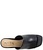 Color:Black - Image 4 - Dewi Leather Raffia Wrapped Platform Slide Sandals