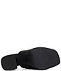 Color:Black - Image 5 - Dewi Leather Raffia Wrapped Platform Slide Sandals