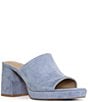 Color:Blue - Image 1 - Dewi Suede Platform Slide Sandals