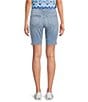 NYDJ Ella Straight Side Slit Denim Shorts, Color:Blue Valley - Image 2