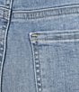 NYDJ Ella Straight Side Slit Denim Shorts, Color:Blue Valley - Image 4