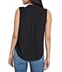 NYDJ Gabrielle Georgette Notch Lapel Sleeveless Blouse - Image 2