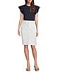 NYDJ Hollywood High Waist 4-Pocket Style Stripe A-Line Skirt, Color:Palencia Stripe - Image 3