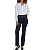 NYDJ Lift Tuck® Technology Barbara High Rise Double Button Bootcut Jeans, Color:Magical - Image 3