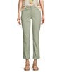 NYDJ Margot High Rise Slim Straight Girlfriend Jeans, Color:Tomatillo - Image 1