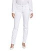 NYDJ Marilyn Lift Tuck® Straight Leg Ankle Jeans, Color:Optic White - Image 1