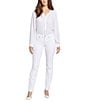 NYDJ Marilyn Lift Tuck® Straight Leg Ankle Jeans, Color:Optic White - Image 4