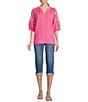 NYDJ Marilyn Cool Embrace® Stretch Denim Slim Straight Mid Rise Capri Stretch Jeans - Image 3