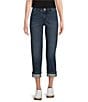 NYDJ Marilyn Cool Embrace® Stretch Denim Slim Straight Mid Rise Capri Stretch Jeans, Color:Blue Ridge - Image 1