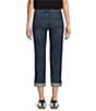 NYDJ Marilyn Cool Embrace® Stretch Denim Slim Straight Mid Rise Capri Stretch Jeans, Color:Blue Ridge - Image 2