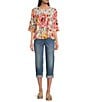 NYDJ Marilyn Cool Embrace® Stretch Denim Slim Straight Mid Rise Capri Stretch Jeans, Color:Water Cany - Image 3
