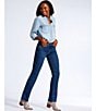NYDJ Marilyn Straight Leg Mid Rise Jeans, Color:Presidio - Image 4