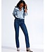 NYDJ Marilyn Straight Leg Mid Rise Jeans, Color:Presidio - Image 6